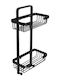 Dimitracas Wall Mounted Bathroom Shelf Metallic 20x10x40cm Black