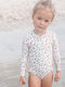 Swim Essentials Kids Swimwear Long Sleeve One-piece Offwhite