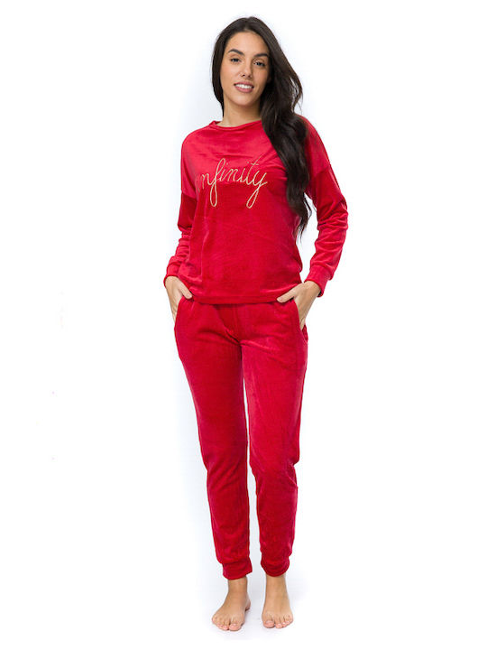 SNC Homewear Set Pijamale pentru Femei Roșu