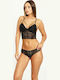NBB Lingerie Δαντελένιο Σετ Εσωρούχων Bralette με Slip Μαύρο