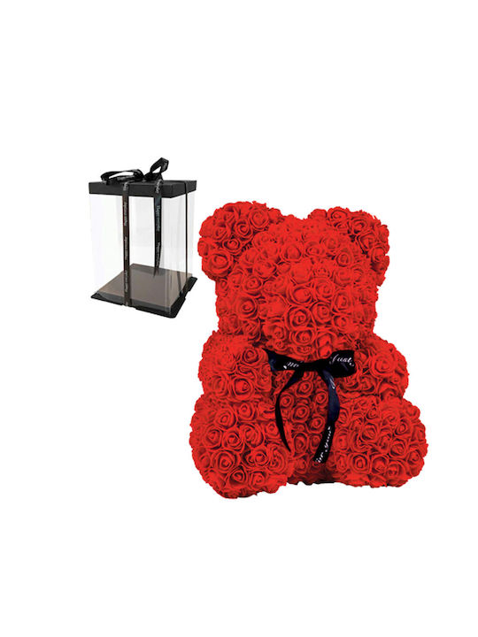 Αρκουδάκι από Τεχνητά Τριαντάφυλλα Lovebear 25cm σε Κουτί