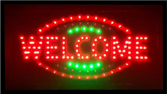 Πινακίδα Welcome Πινακίδα LED με Κίνηση Μονής Όψης