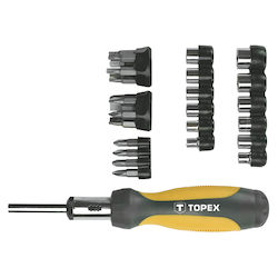 Topex Σετ 29 Μύτες Κατσαβιδιού Torx