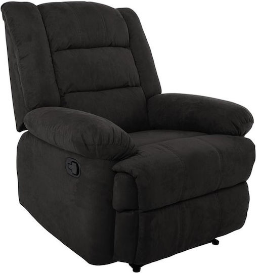 Julia Relax Armchair with Footstool Black 93x90x100cm