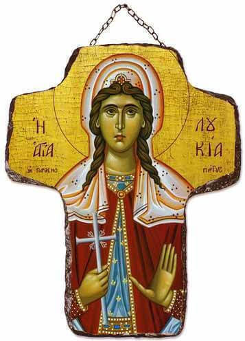 Polyart Εικόνα Αγιος Λουκας Κεραμική 17x21εκ.