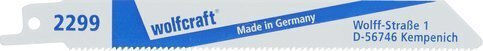 Wolfcraft Jig Saw Blade for Metal 130mm 2pcs 2299000