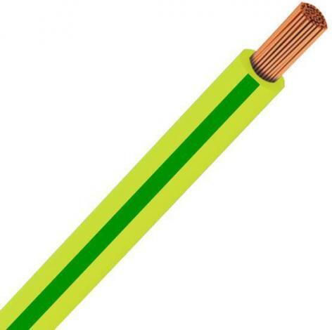 Eurolamp Netzkabel Typ NYAF mit Kabeleigenschaften 1x16mm² in Grün Farbe 1m