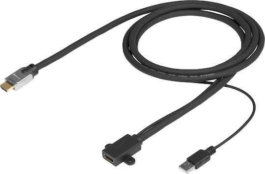 Vivolink HDMI 2.0 Premium High Speed 4K 60Hz HDR Cable HDMI male - HDMI female 3m Μαύρο