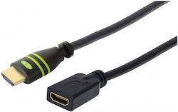Techly Cable HDMI male - HDMI female 0.2m Black