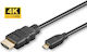 Microconnect HDMI 2.0 Premium High Speed 4K 60Hz HDR Cable HDMI Male - Micro HDMI Male 5m Black