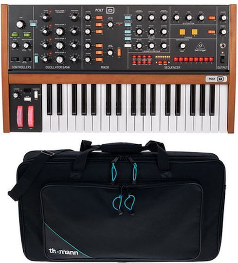 Behringer Synthesizer Poly D με 37 Δυναμικά Πλήκτρα με Θήκη Πορτοκαλί Bag Bundle
