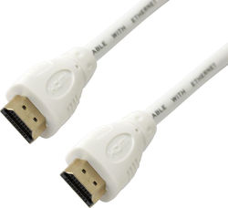 Manhattan HDMI male - HDMI male 3m Λευκό