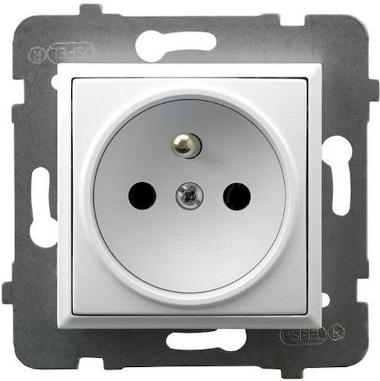 Ospel Aria Priză Electrică Mortice Simplă Albă