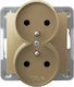 Ospel Power Socket Gold 1pcs