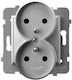 Ospel Doppelter Gemauert Stromsteckdose Gray 1S...