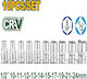 Jadever JDST2410 Καρυδάκια Εξάγωνα με Καρέ Υποδοχής HEX Σετ 10τμχ