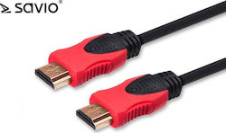 Savio HDMI 2.0 HDMI de sex masculin - HDMI de sex masculin 7.5m Roșu