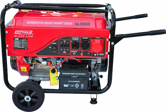 AWTools Trifazică Generator Benzină (în patru timpi) Patru timpi cu Roți și Putere Maximă 6.25kVA