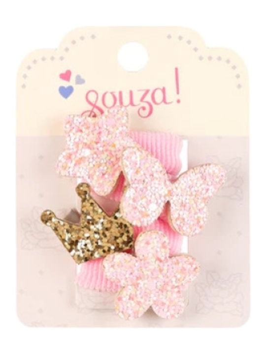 Souza For Kids Σετ Παιδικά Λαστιχάκια Ροζ 4τμχ