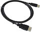 MSonic Cable HDMI male - HDMI male 1.5m Μαύρο