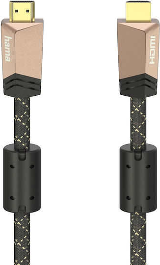 HAMA Cablu HDMI de sex masculin - HDMI de sex masculin 0.75m Negru