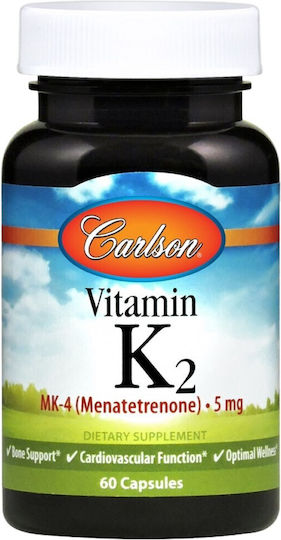 Carlson Labs Vitamin K2 MK-4 Витамин за Здравето на костите 5мг 60 капси