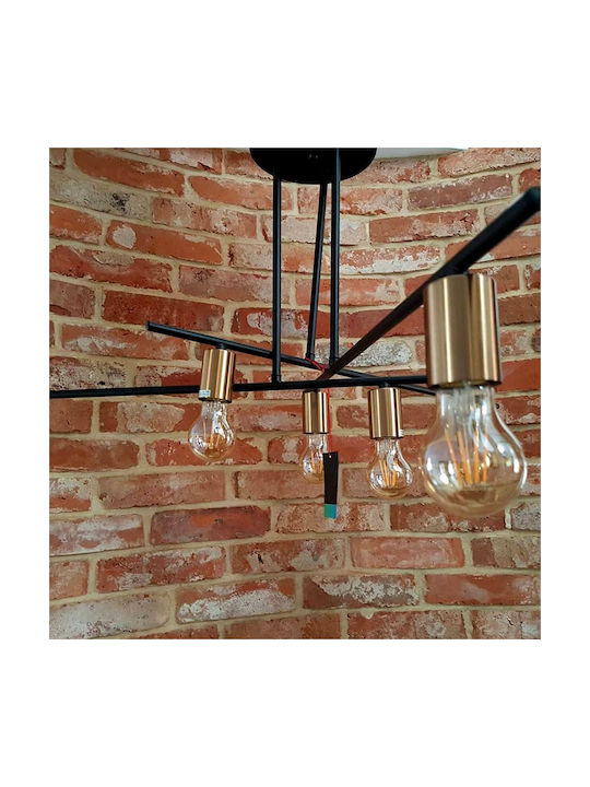 Italux Pendant Light Black for 6 Bulbs E27 69cm