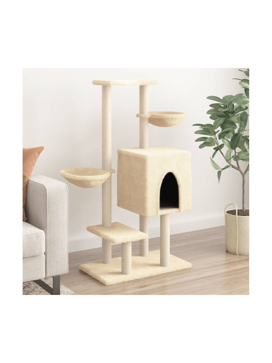 vidaXL Scratching Post Cat Trees Beige 83x48x117cm