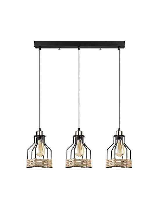 Opviq Pendant Light Three-Light Rail White