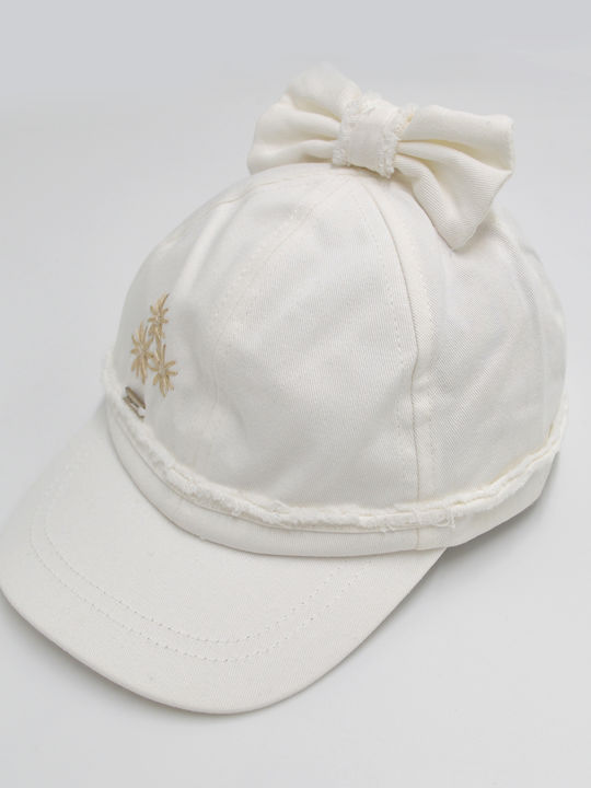 Mayoral Παιδικό Καπέλο Jockey Υφασμάτινο Λευκό