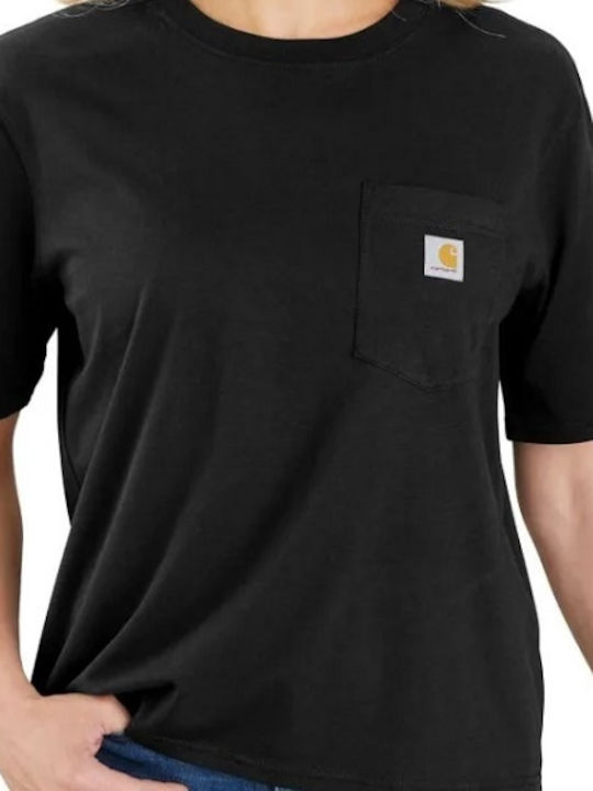 Carhartt Bluza Bărbătească cu Mânecă Scurtă BLACK