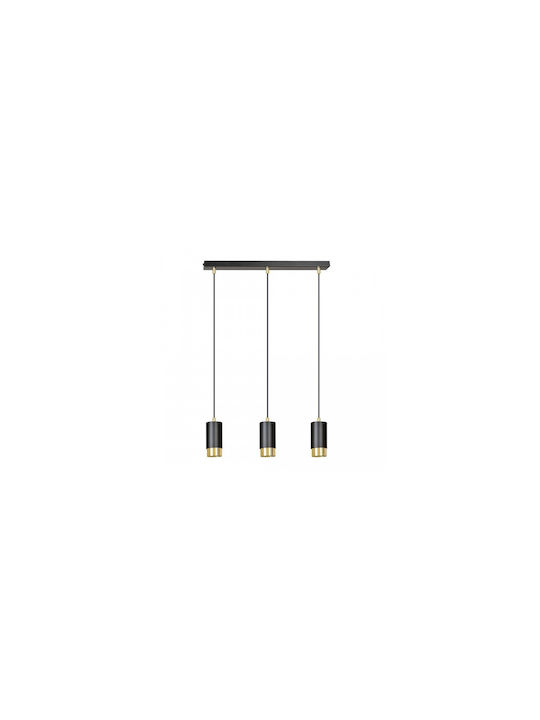 Emibig Pendant Light Three-Light Rail for Socket GU10 Black