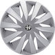 J-Tec Car Hubcap Set Lazio with Alfa Romeo Emblem 13" 4pcs Silver