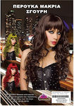 Long Curly Black Carnival Wig Curly Brunette