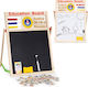 Ecotoys Tablă cu marker / Tablă neagră Față și spate 44cm