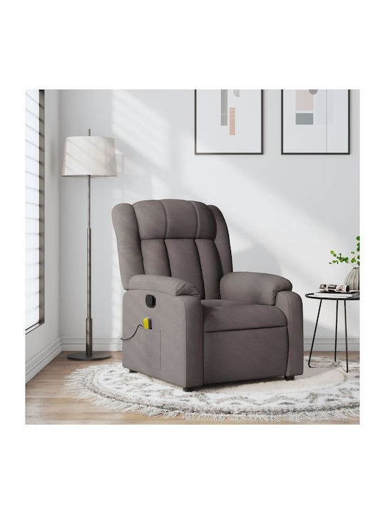 Fotoliu Relax Masaj cu Puf Taupe 78x92x98cm