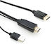 Microconnect Кабел DisplayPort мъжки - HDMI мъжки 1м Черен (HDMI-DP-CON1)