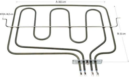 Upper Heating Element & Oven Grill Nardi 800w + 1800w