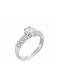 Xryseio Single Stone from White Gold 18K