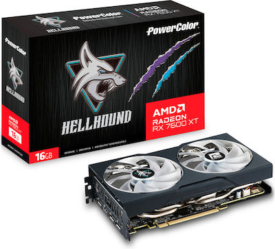 PowerColor Radeon RX 7600 XT 16GB GDDR6 Höllenhund OC Grafikkarte