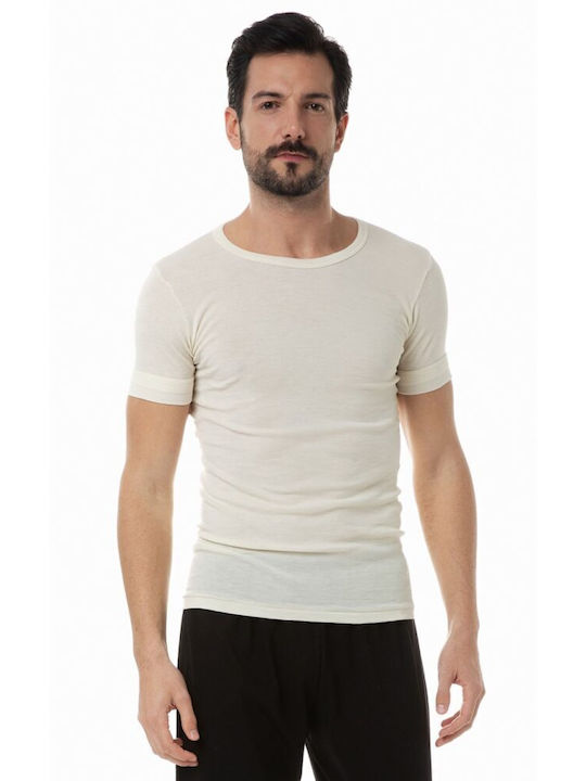 Minerva Men's Undershirt Short-sleeved in Beige...