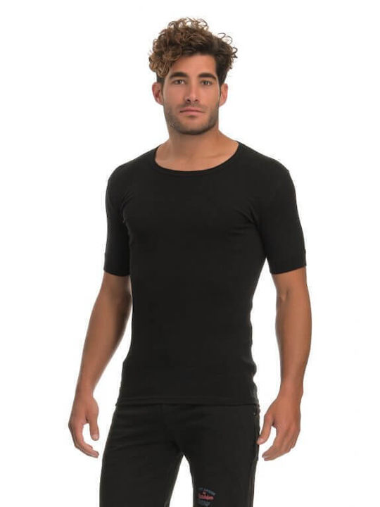 Underwears Men's Athletic Short Sleeve Blouse BLACK