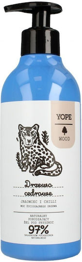 Yope Wood Αφρόλουτρο σε Gel με BHA & Άρωμα Cedar Tree, Juniper, Chilli 400ml