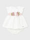 Girls Dress Short Sleeve Cream