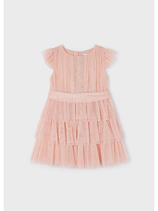 Mayoral Kids Dress Tulle Pink