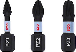 Bosch Set 3 Schraubendreher-Bits Stern Impact Control