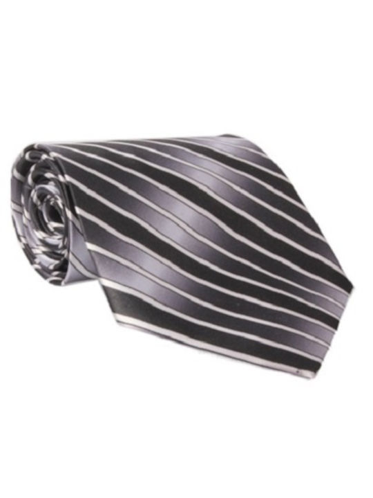 Herren Krawatte Seide Monochrom in Schwarz Farbe