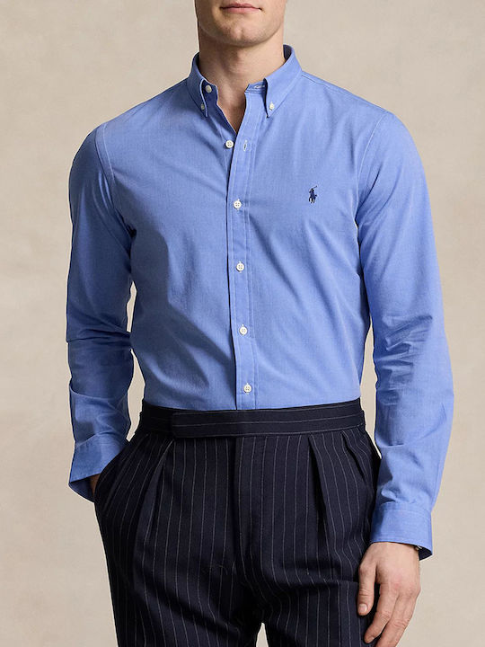 Ralph Lauren Shirt Men's Shirt Long Sleeve Cotton SkyBlue