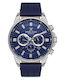 Daniel Klein Men's Watch 46mm Battery with Blue Leather Strap