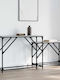 Console Table Wood & Metal Grey Sonoma L180xW28xH75cm